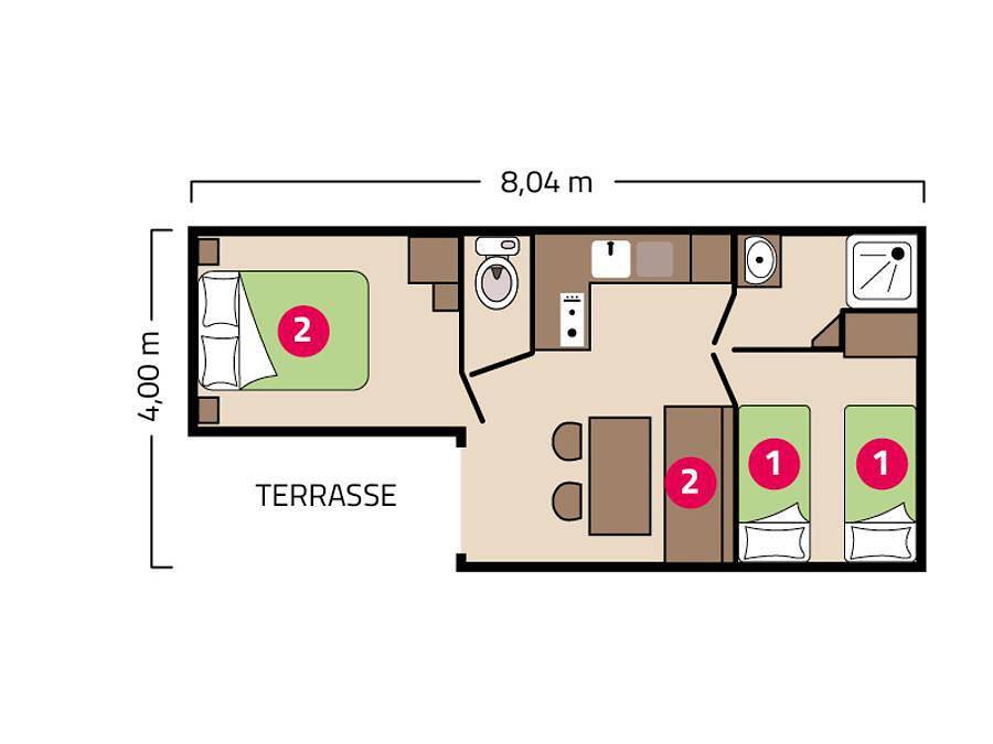 Camping Signol - Mobilhome 6 personas - Loggia Eco 4/6 personas in Boyardville, Saint-Georges-d'Oléron