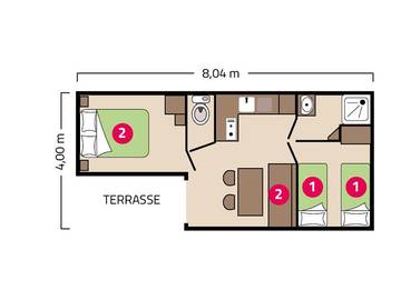 Camping für 6 Personen in Saint-Georges-d'Oléron, Île d'Oléron, Bild 2