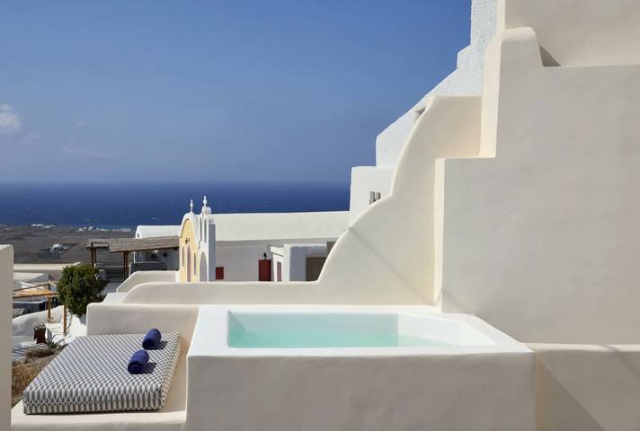 Chalet para 2 personas, con Vistas al mar y Piscina en Santorini