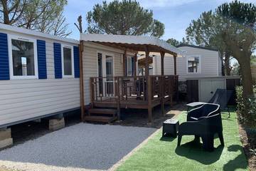 Camping für 8 Personen, mit Pool und Terrasse, mit Haustier in Vias