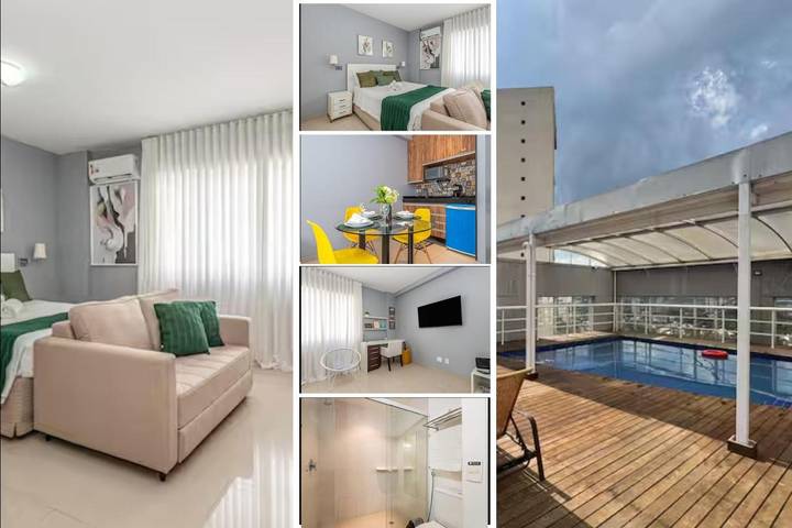 Casas e apartamentos de temporada para 3 pessoas, com piscina infantil e jardim e ainda vista and piscina em Barueri