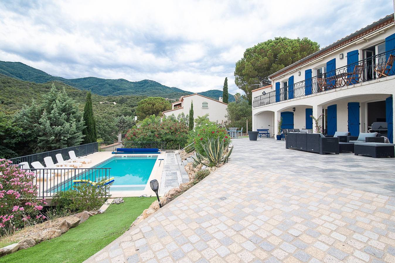 Villa 'La Bastide Des Albères' avec vue sur la mer, piscine privée et Wi-Fi in Villelongue-dels-Monts, Côte méditerranéenne (France)