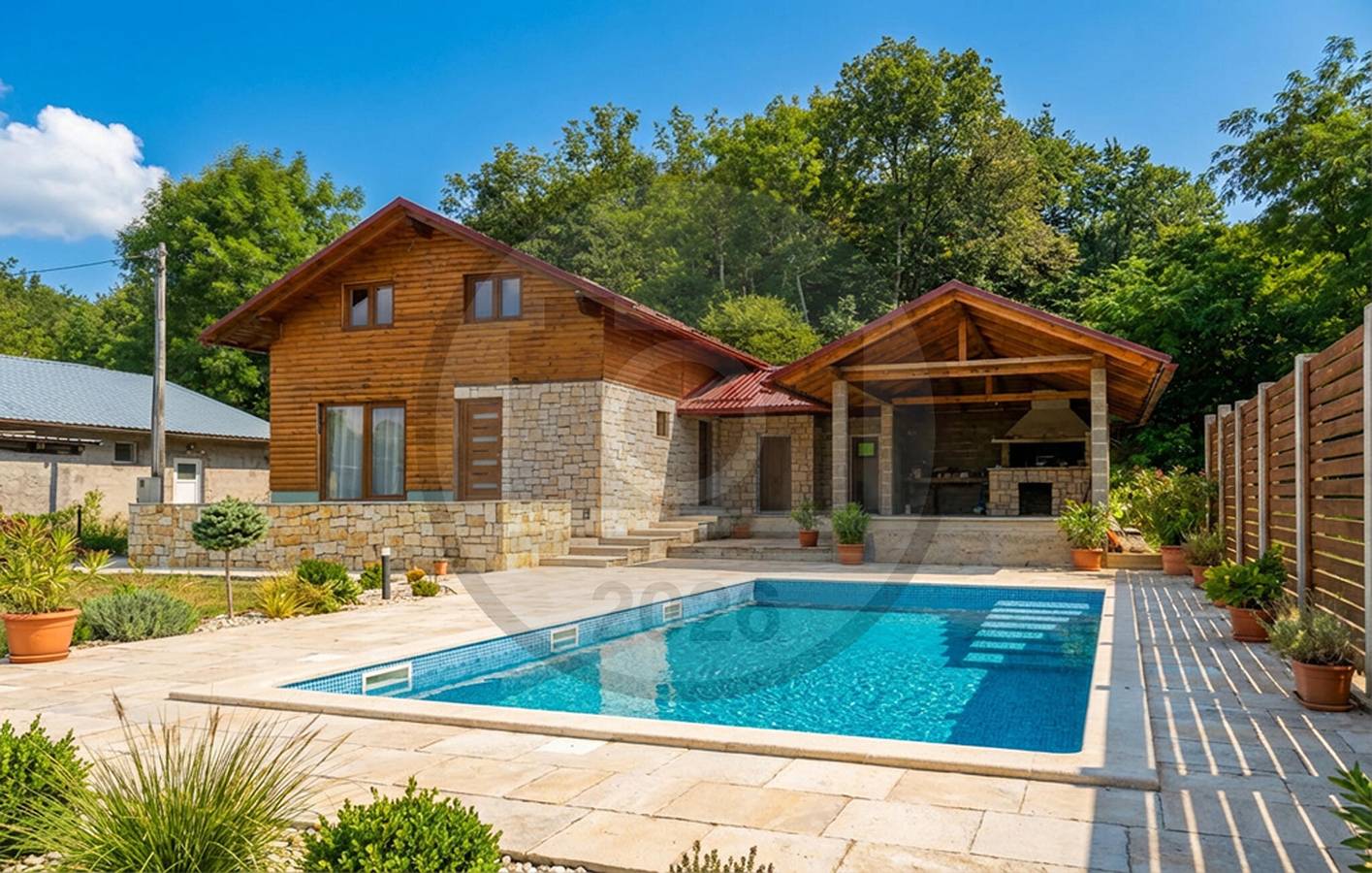 Charmante 190 m² große Wohnung mit Pool und Terrasse, 2 km vom Fluss Bogdanica entfernt in Gospitsch, Lika-Senj