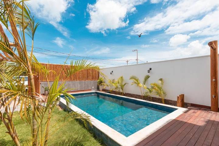 Casas e apartamentos de temporada para 2 pessoas, com piscina e jardim e ainda vista em São Miguel do Gostoso