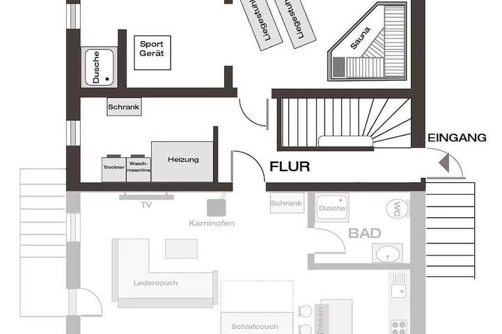 Ferienwohnung für 4 Personen, mit Terrasse und Garten sowie Sauna, mit Haustier in Puttgarden - 4