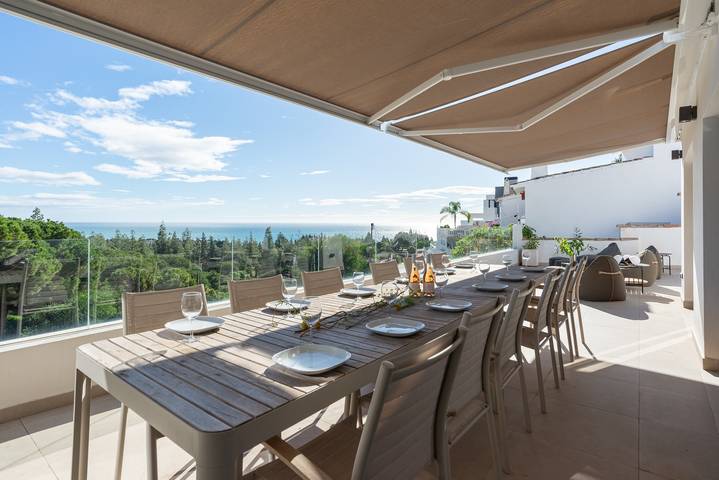 Luxuriöse Villa mit privatem Pool, mit Meerblick, WLAN und Klimaanlage in Mijas Costa, Mijas