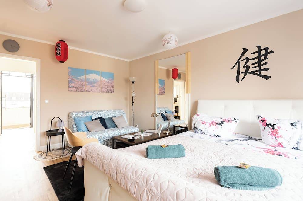 Entire apartment, - Zen Haven Luxurious 3-Room Japanese-Themed Apartment with Balcony - in Duisburg, Ruhr district