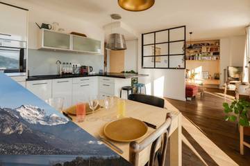 Gîte pour 4 personnes, avec balcon, adapté aux familles dans Office De Tourisme Lac D Annecy Rive Plein Soleil