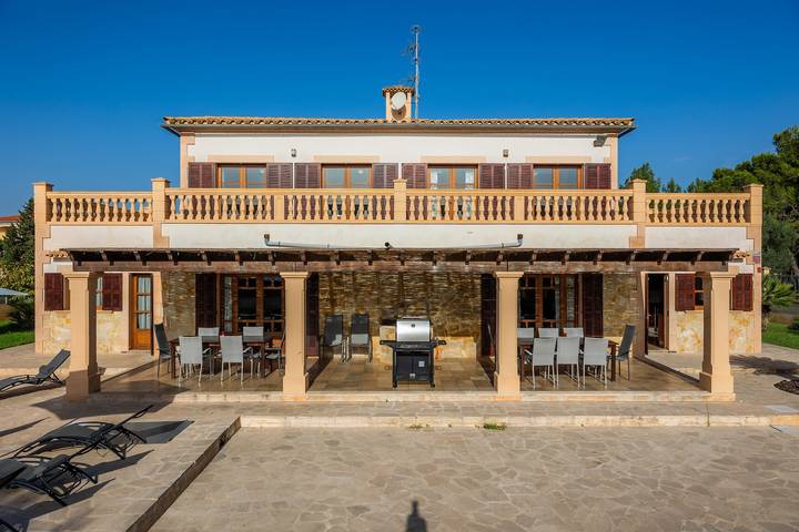 Villa Can Tosam Meiga mit Wlan, Pool, Terrassen und Balkon in Calas de Mallorca, Manacor