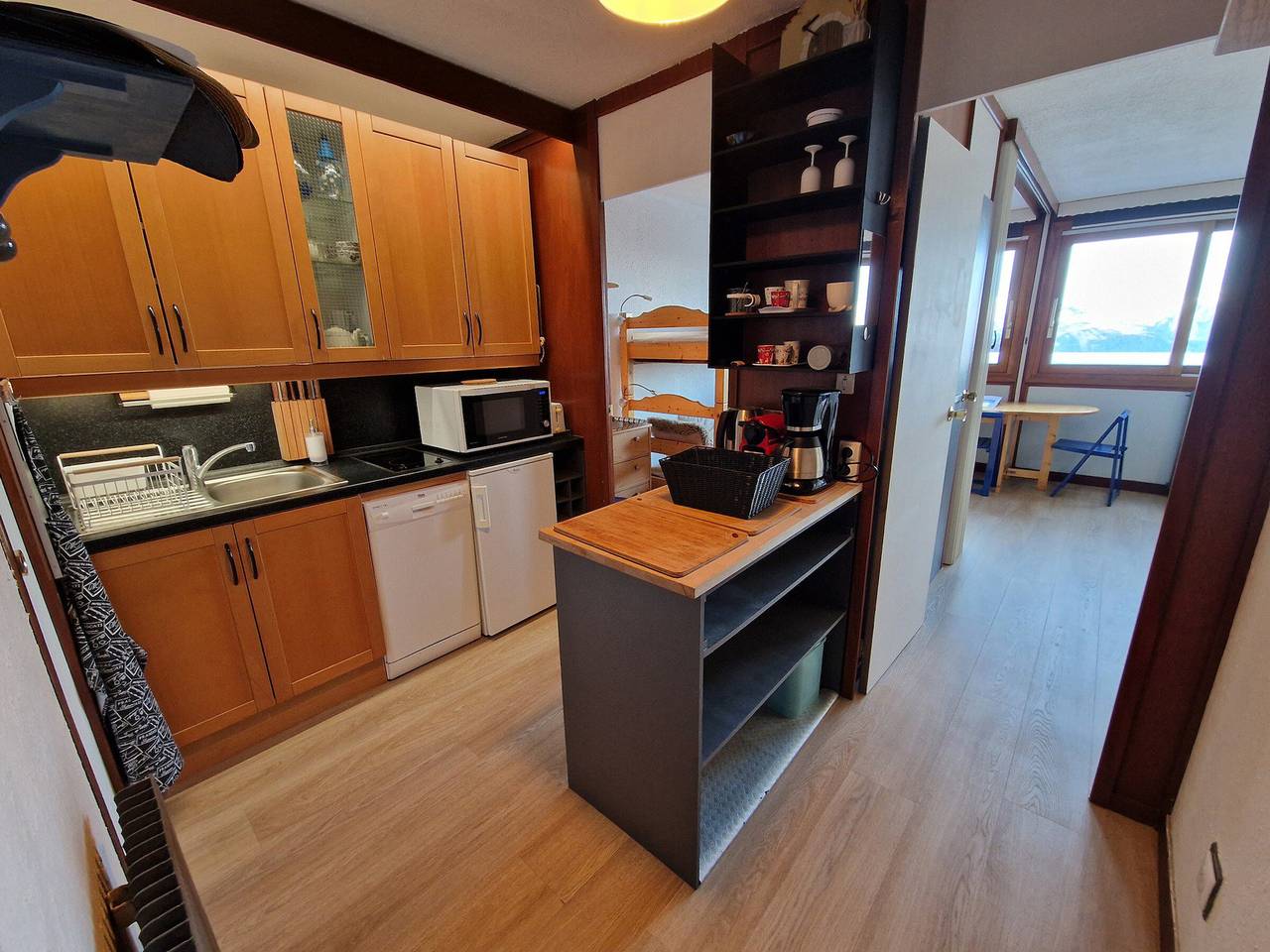 Studio entier, Studio divisible au centre, accès galerie, 4 pers. in Plagne Centre, La Plagne-Tarentaise