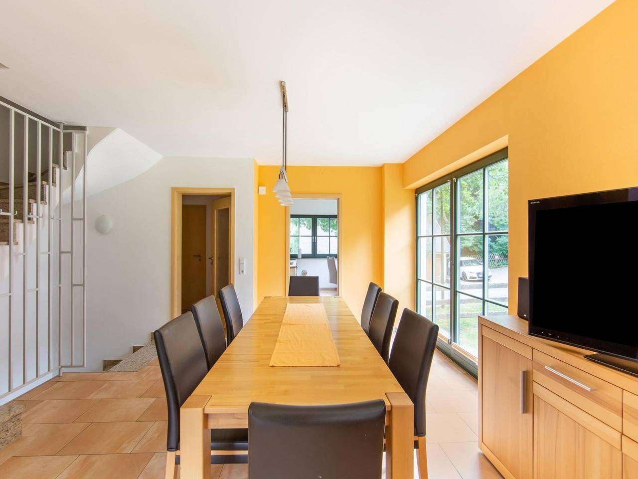Spacious semi-detached house with wood stove located directly on the Rennsteig in Sachsenbrunn, Rennsteig