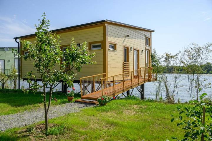 Apartament wakacyjny dla 4 osób, z taras i widok oraz widok na jezioro, zwierzęta dozwolone w Tiszafüred