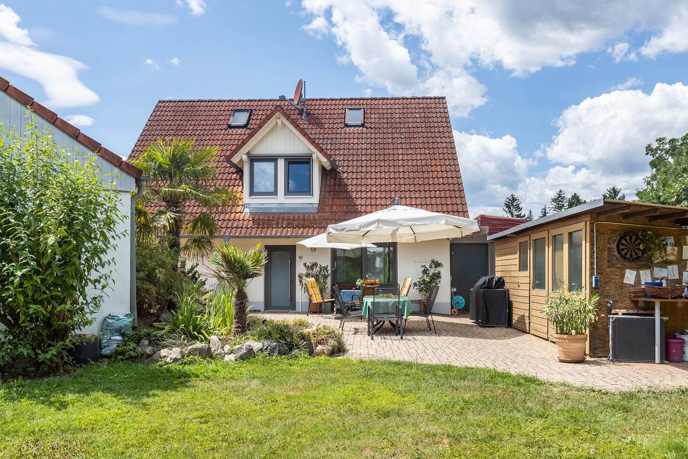 Ganze Wohnung, Ferienwohnung 'Seeperle' mit Gemeinschaftsterrasse, Gemeinschaftsgarten und Wlan in Moos, Untersee