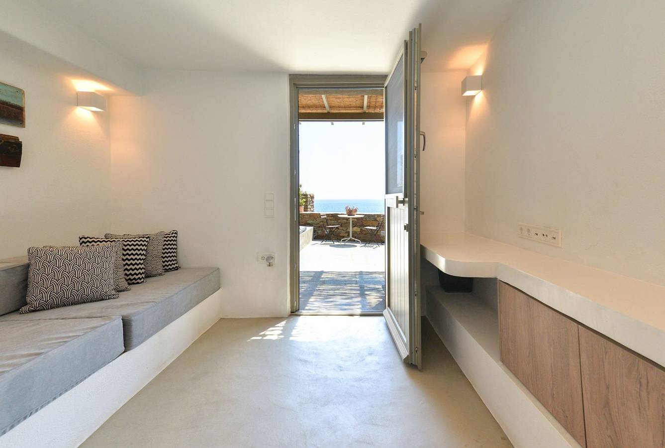 Dazzling Tinos See Front Studio | Domus Elia Studio | Breathtaking Sea Views | Private Furnished Terrace | Pet Friendly | Shared Outdoor Pool | Prime Location | Agios Romanos in Tinos