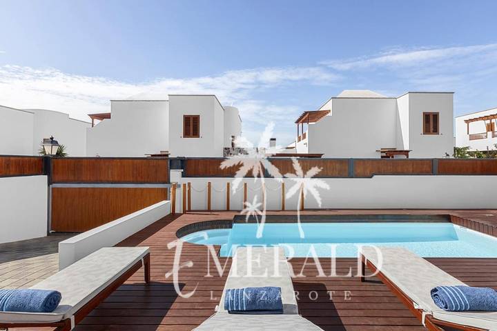 Casa de vacaciones para 8 personas, con Balcón y Jacuzzi además de Terraza y Piscina en Las Caletas