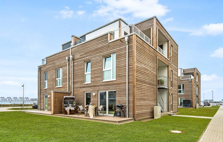 Ferienwohnung für 4 Personen, mit Seeblick und Terrasse, mit Haustier in Olpenitz