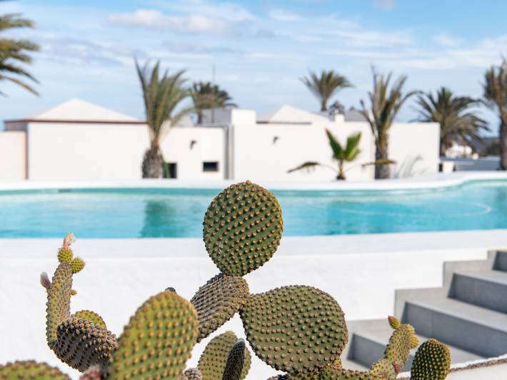 Apartamento para 4 personas, con Terraza además de Jardín y Piscina en Charco del Palo
