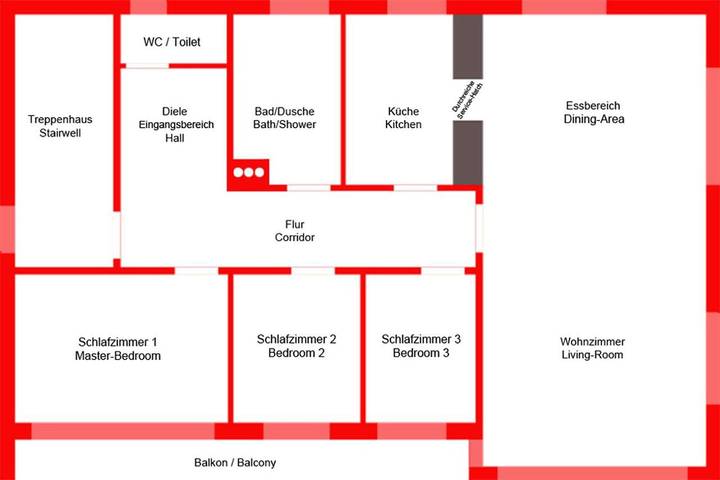 Gîte pour 6 personnes, avec vue et terrasse, animaux acceptés à Burgau - 3