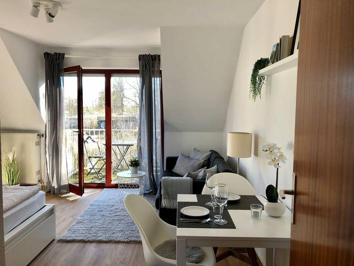 Studio für 2 Personen, mit Garten und Balkon, kinderfreundlich in Gustow - 3