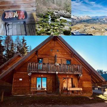 Chalet pour 8 personnes, avec sauna et balcon ainsi que piscine et vue dans La Joue du Loup