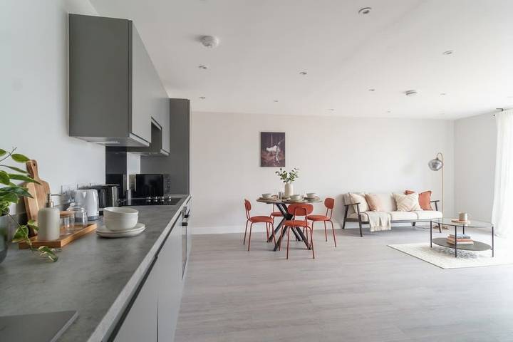 Apartamento entero, Bright & Spacious 3Bed Manchester Apartment w WiFi in Gran Mánchester