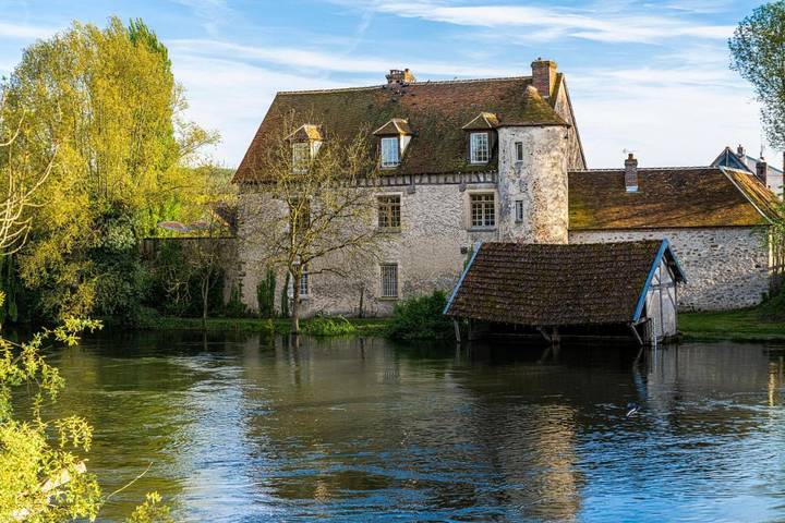 Gîte pour 15 personnes, avec jardin et vue dans Marnay-sur-Seine
