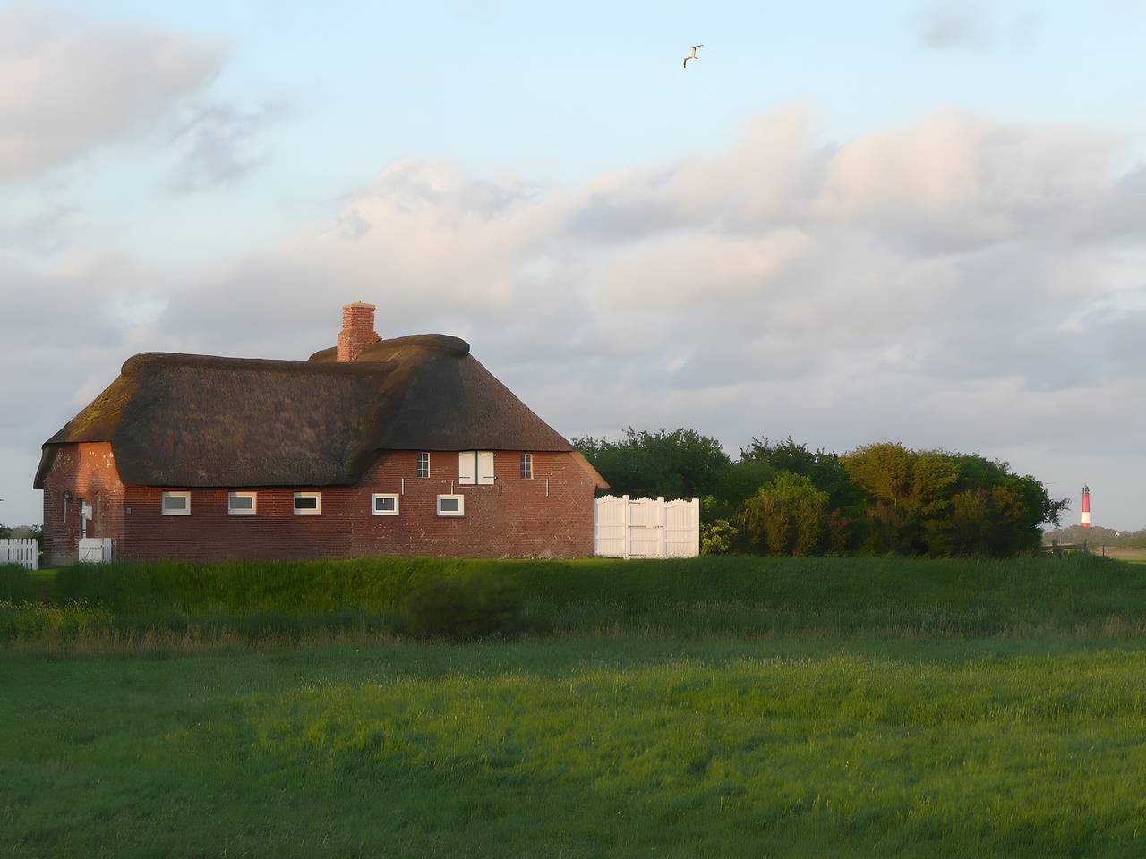 Ferienhaus Friesenkate Krätschmer mit privater Terrasse und Wlan in Pellworm, Nordseeküste