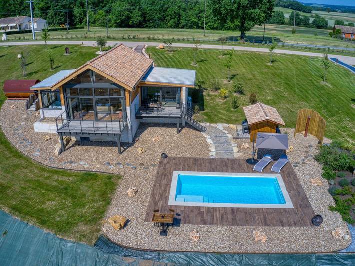 Ferienhaus für 2 Personen, mit Whirlpool und Terrasse sowie Garten und Sauna