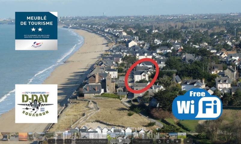 Location de vacances pour 7 personnes, avec jardin et terrasse dans Carolles Plage