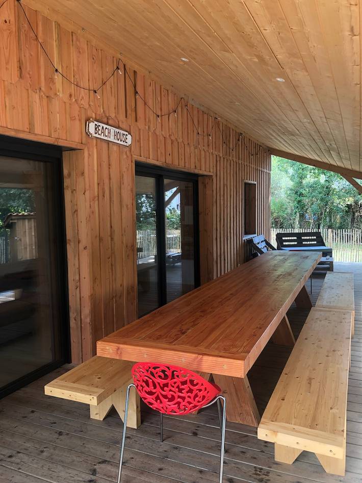 Location de vacances pour 14 personnes, avec jardin et bassin pour enfant, adapté aux familles à Vendays-Montalivet