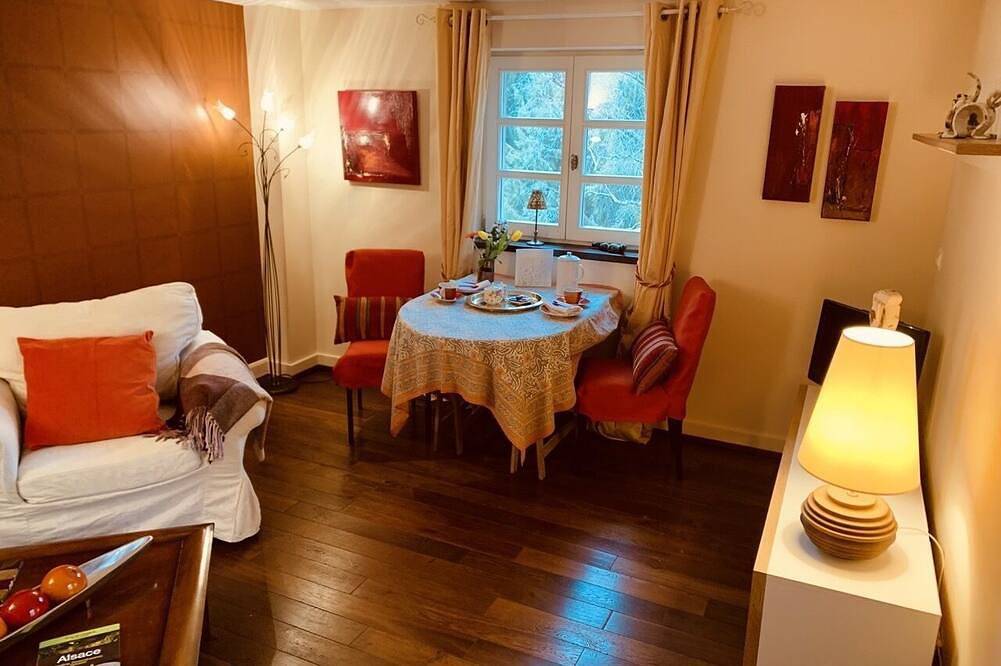 La Haute Grange -Le Cerisier pour 2 , jardin et terrasse- à 5 mns de Kaysersberg in Fréland, Parc naturel régional des Ballons des Vosges