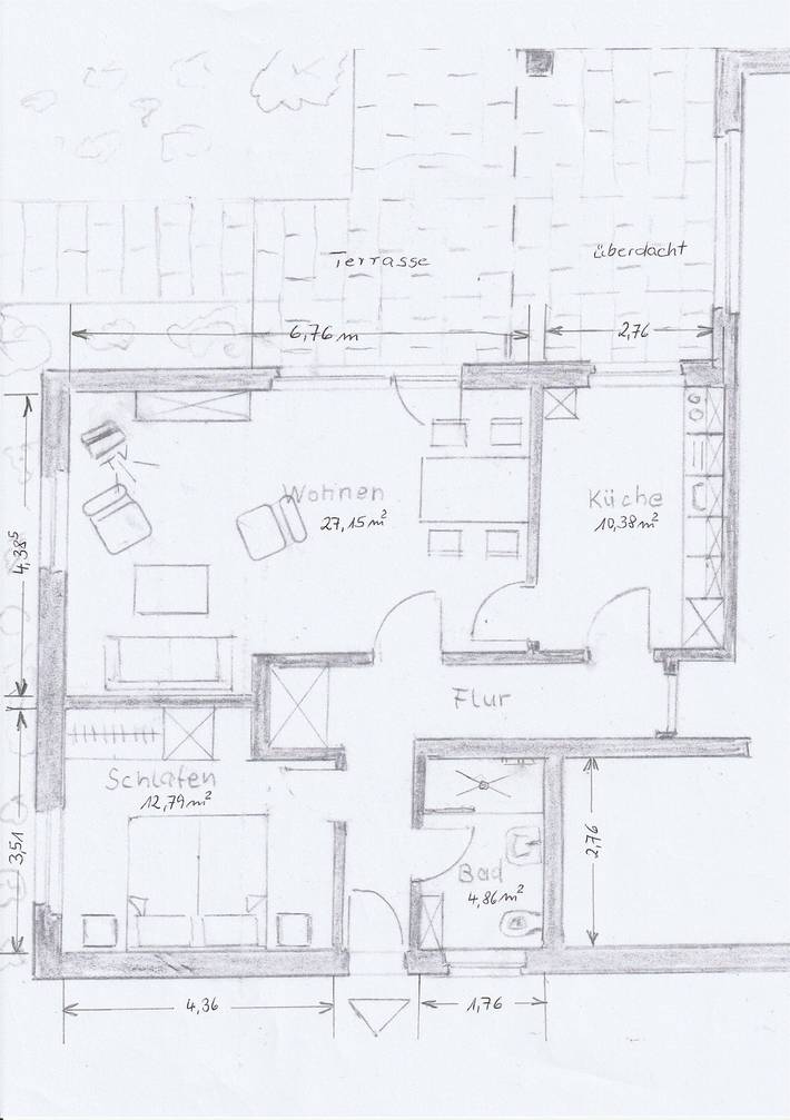 Ganze Ferienwohnung, Fewo Sonnenschein, Bad, Wc, 1 Schlafraum in Jesteburg, Nordheide