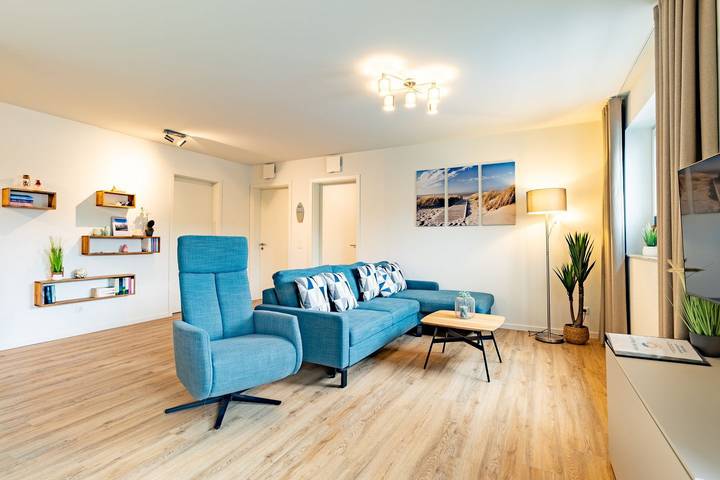 Ferienwohnung für 5 Personen, mit Balkon und Terrasse sowie Sauna in Tossens