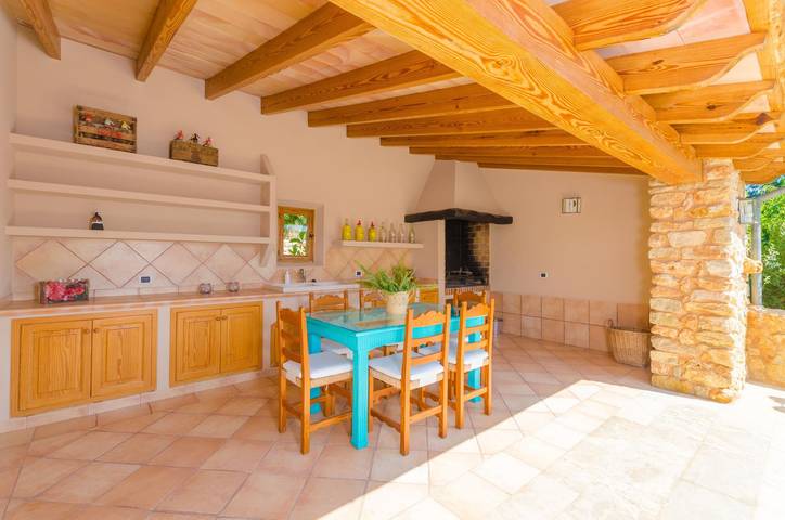 Sa Mata Grossa - Charmantes Natursteinhaus mit grossartigem Grillbereich und privatem Schwimmbad. Kostenloses Wlan in Campanet, Mallorca Inselmitte