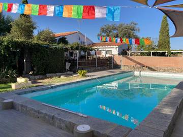 Casa rural para 16 personas, con piscina además de jardín y vistas, Familias con niños en Los Pedroches