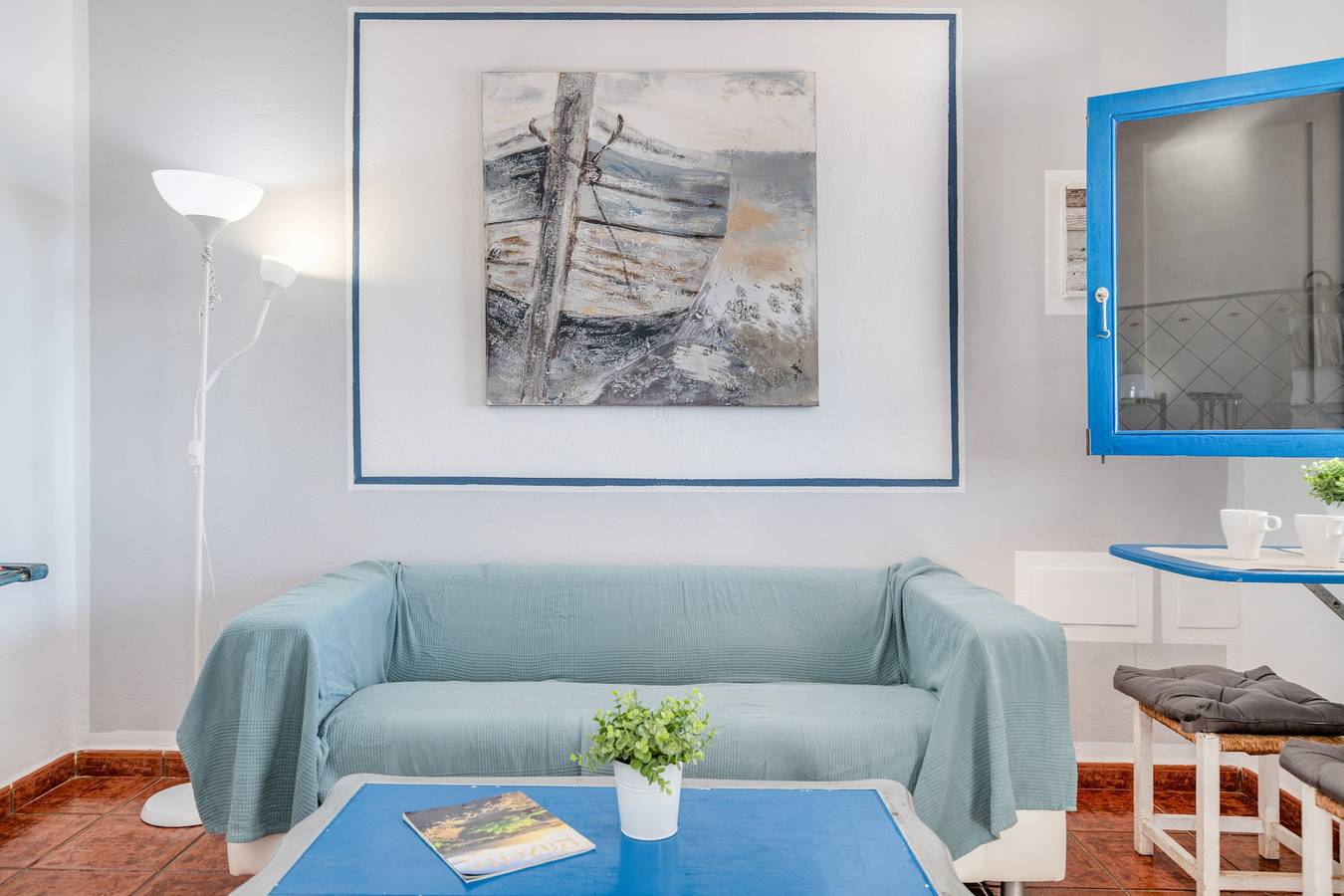 Apartment 3 in 'Ventanas de Lanzarote' with Shared Terrace, Sea View and Wi-Fi in Quemada Beach, Lanzarote