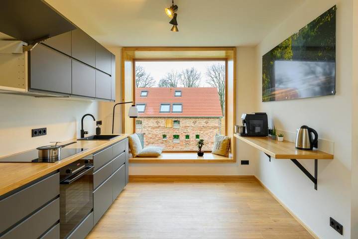 Ferienwohnung für 6 Personen, mit Garten und Seeblick sowie Ausblick im Spreewald
