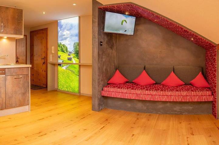 Ferienwohnung für 2 Personen, mit Garten und Sauna sowie Balkon in Krün