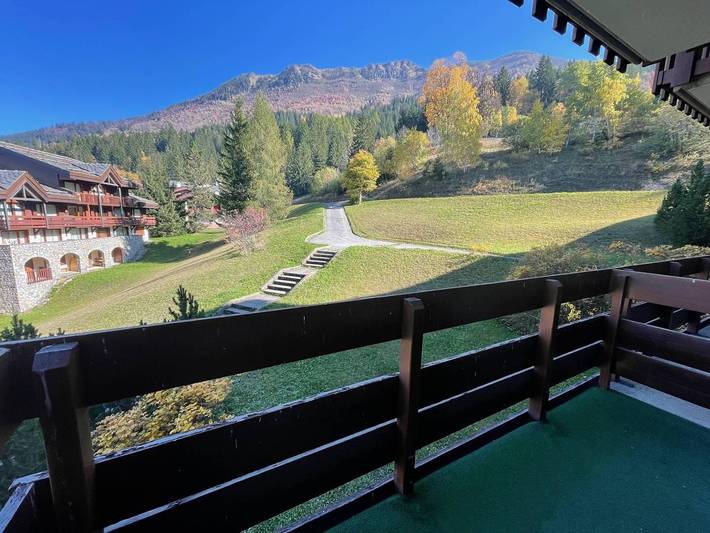 Studio for 3 personer, med balkon og udsigt i Valmorel