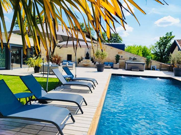 Maison de vacances pour 2 personnes, avec piscine ainsi que vue et jardin, animaux acceptés