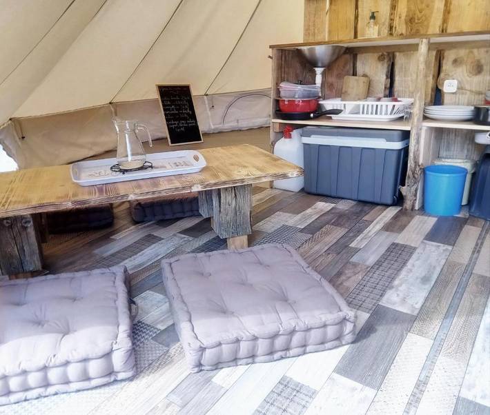 Tente pour 4 personnes, avec jardin ainsi que vue et sauna dans le Vercors - 3