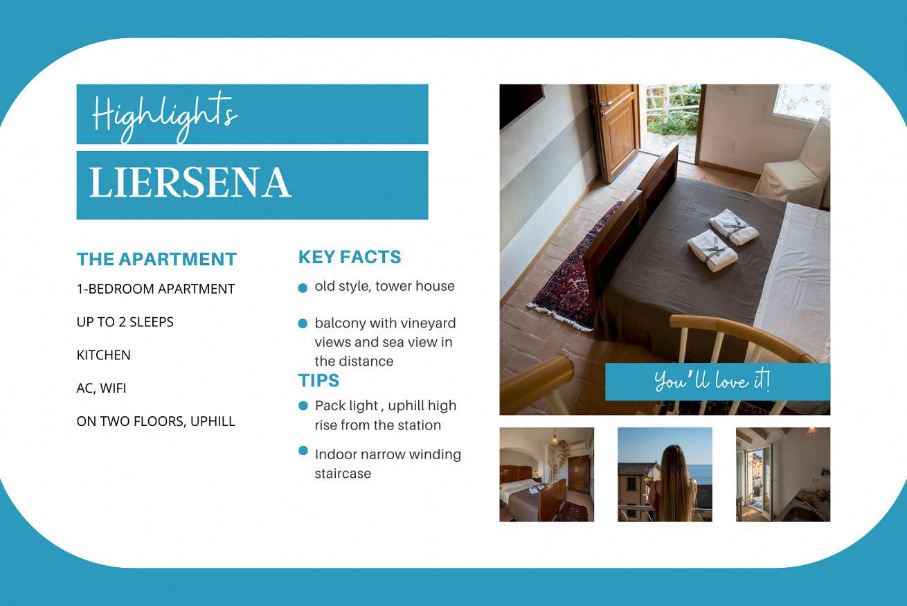 Entire apartment, Liersena Sea View Mini Villa with Ac in Manarola, Riomaggiore Municipality