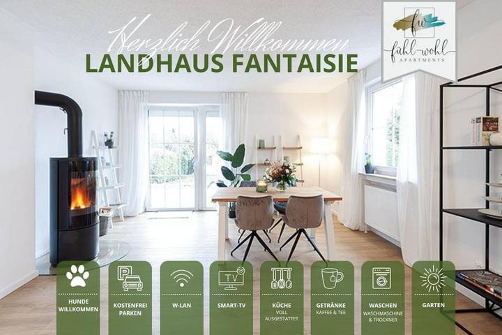 Ferienhaus für 5 Personen, mit Balkon und Terrasse sowie Garten und Ausblick