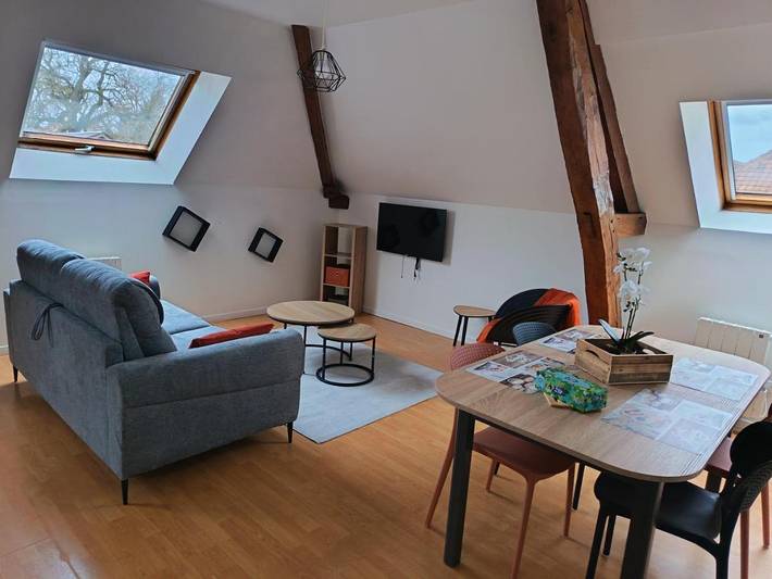 Gîte pour 5 personnes, avec vue à Oizé