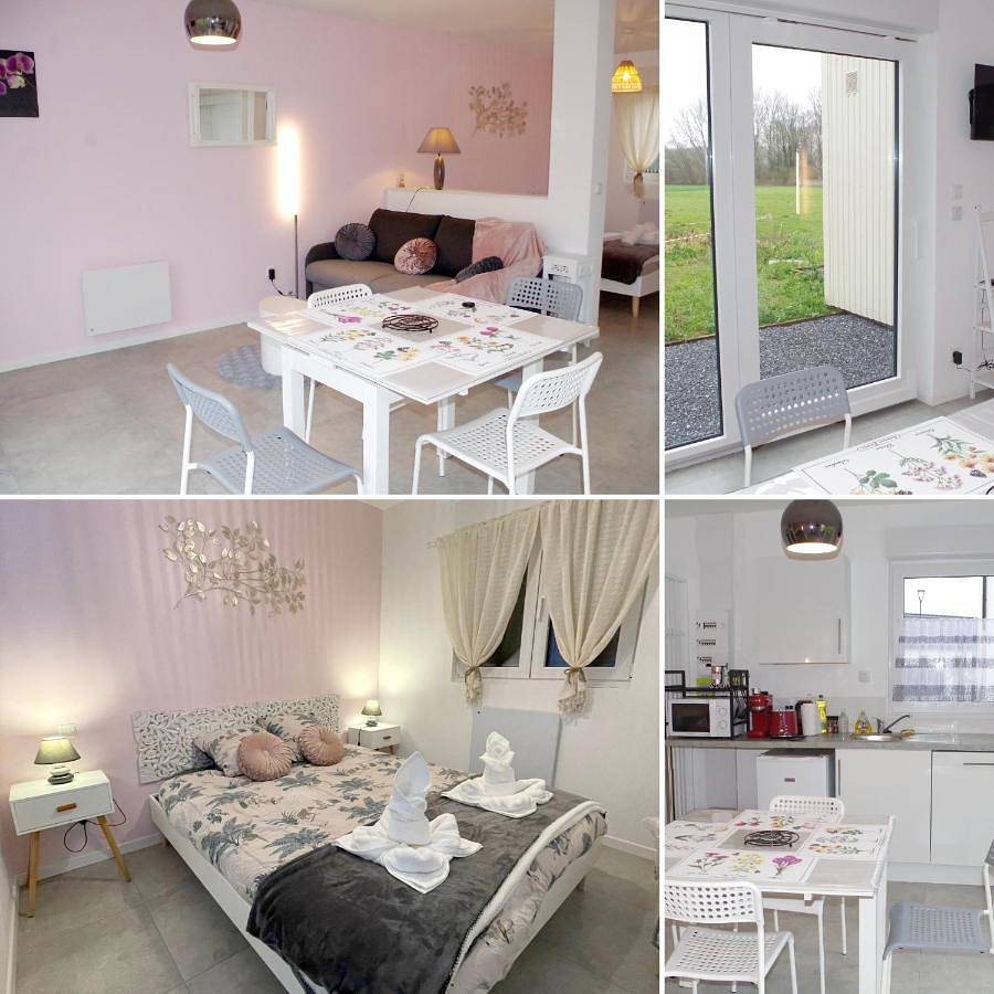 Appartement entier, Grand studio La Sensée - Parking privé, Terrasse, Netflix, au calme in Hem-Lenglet, Département Nord