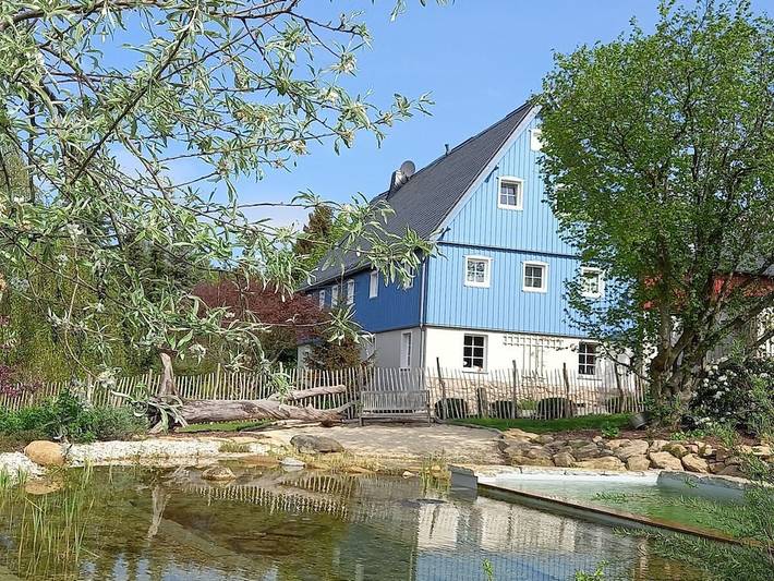 Ferienhaus für 6 Personen, mit Terrasse und Garten sowie Pool und Sauna in Rammenau