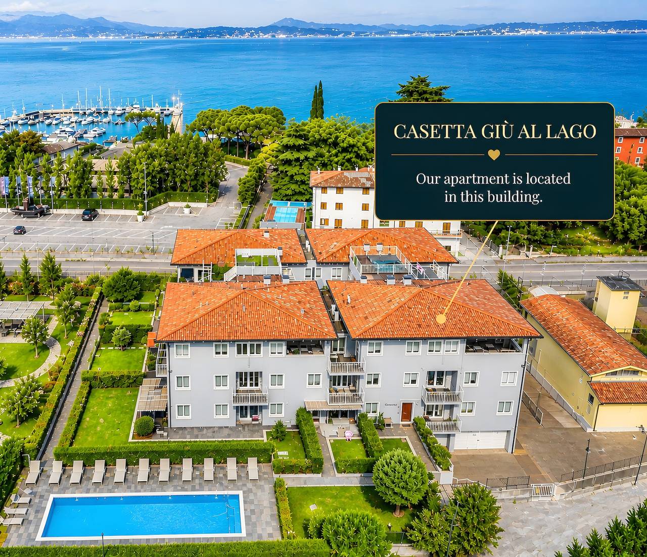 Entire apartment, Apartment 'Casetta Giù Al Lago' with Shared Pool, Wi-Fi and Air Conditioning in Padenghe sul Garda, Garda Mountains