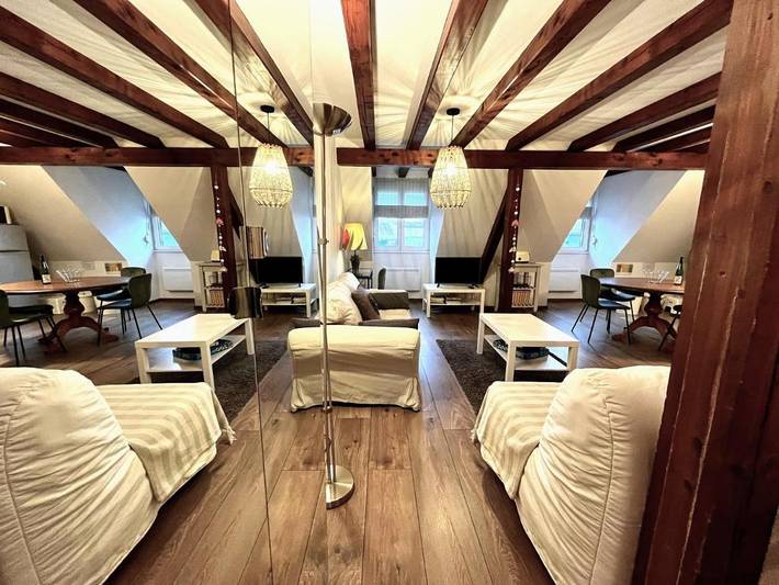 Appartement de vacances pour 3 personnes, avec jardin