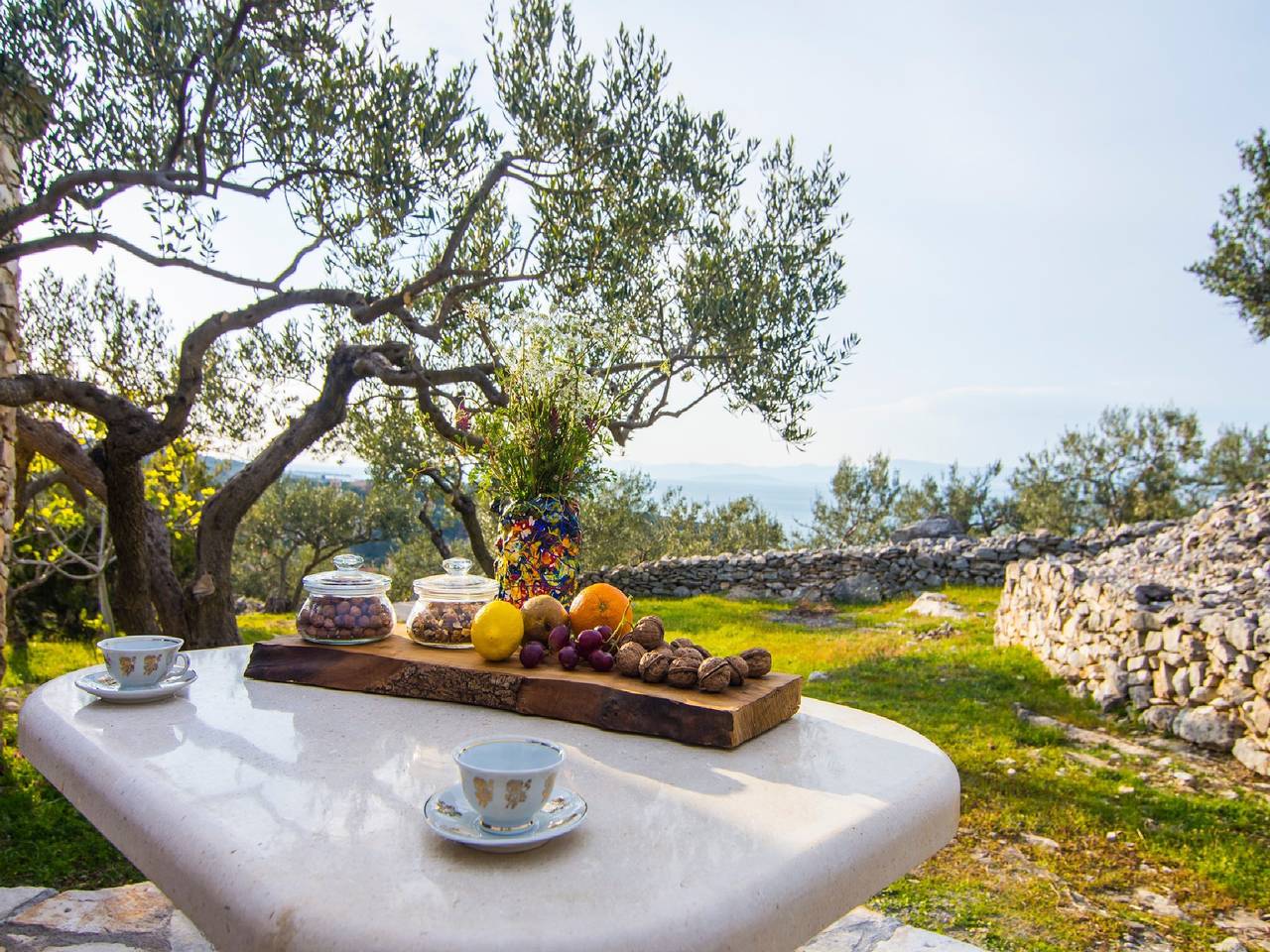 Villa für 4 Personen mit Meerblick in Supetar, Brac