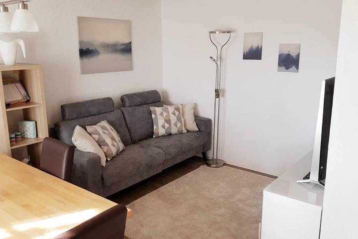 Ferienwohnung für 4 Personen, mit Balkon und Terrasse sowie Ausblick